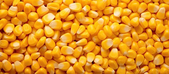 Poster - Grains of ripe corn. Creative banner. Copyspace image