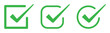 © MKInayem - tick mark with checkbox icon. green checkmark sign for app, ui, website. vector illustration on transparent background.