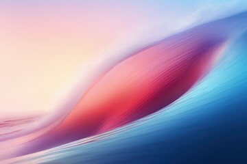 Poster - Blurred colored abstract gradient background, waves shape glowing in ultraviolet spectrum. Background for banner, backdrop or texture for 3D mapping