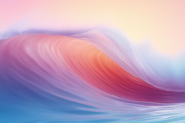 Poster - Blurred colored abstract gradient background, waves shape glowing in ultraviolet spectrum. Background for banner, backdrop or texture for 3D mapping