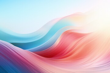 Poster - Blurred colored abstract gradient background, waves shape glowing in ultraviolet spectrum. Background for banner, backdrop or texture for 3D mapping