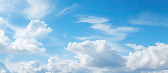 Aufkleber - Blue sky with cloud background. Creative banner. Copyspace image