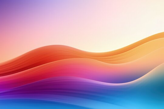 Blurred colored abstract gradient background, waves shape glowing in ultraviolet spectrum. Background for banner, backdrop or texture for 3D mapping
