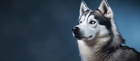 Poster - Standard photos of a husky. Creative banner. Copyspace image