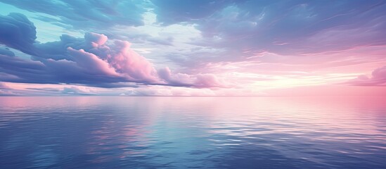 Poster - Beautiful sky twilight times and reflections on the sea. Creative banner. Copyspace image