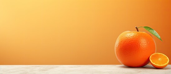 Poster - Orange fruit background. Creative banner. Copyspace image