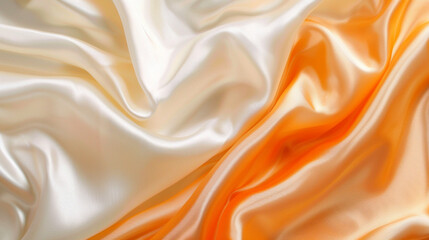 Wall Mural - Orange and Cream silk background