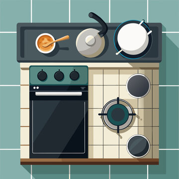 stove vector illustration