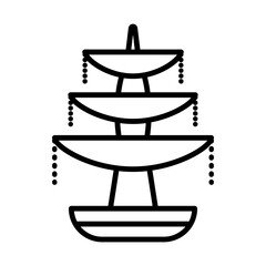 Sticker - Fountain line icon