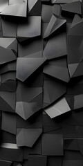 Canvas Print - Close up of monochrome geometric pattern on grey wall