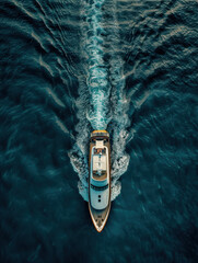Luxury Yacht Cruising in Clear Blue Waters
