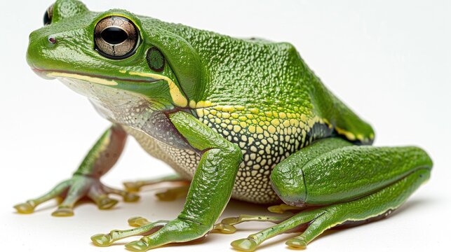 tropical tree frog, Cruziohyla craspedopus. A rain forest amphibian from the amazon rainforest. Exotic animal and fringe treefrog.  