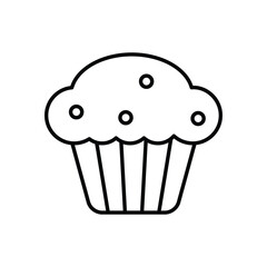 Sticker - Muffin vector icon