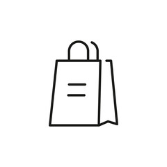 shopping bag icon. simple shopping bag icon for social media, app, and web design. vector illustrati