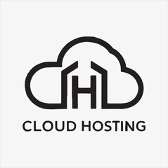 Poster - a clean and sleek logo for cloud hosting 
