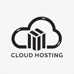 Poster - a clean and sleek logo for cloud hosting 