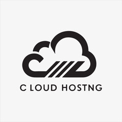 Poster - a clean and sleek logo for cloud hosting 