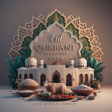 Eid qurbani invitation letter 2024 generated by AI