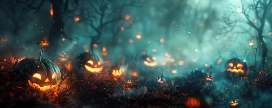 Elegant Halloween Abstract Background with Moody Colors