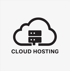 Poster - a clean and sleek logo for cloud hosting 