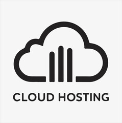 Poster - a clean and sleek logo for cloud hosting 
