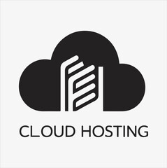 Poster - a clean and sleek logo for cloud hosting 