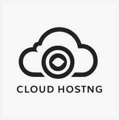 Poster - a clean and sleek logo for cloud hosting 