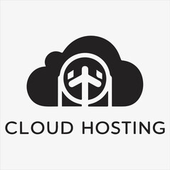 Poster - a clean and sleek logo for cloud hosting 
