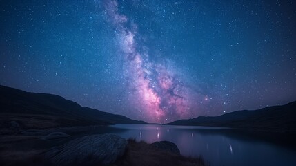 Serene Starry Night in Snowdonia Dark Sky Reserve, Wales