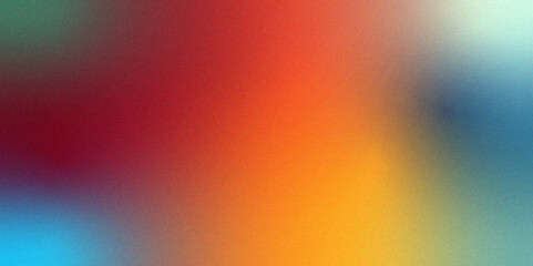 Aufkleber - Orange purple pink magenta blue grainy vibrant blurred gradient color flow. Grain and Rough texture effect . Soft gradient backdrop with grain and noise. 