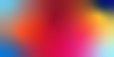 Aufkleber - Orange purple pink magenta blue grainy vibrant blurred gradient color flow. Grain and Rough texture effect . Soft gradient backdrop with grain and noise. 
