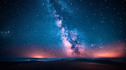 Serene Stargazing in Arcadia Dark Sky Reserve, USA - A Minimalist Night Sky Wonder