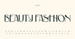 © artyway - Beauty fashion font, elegant feminine alphabet, naive refined letters with tail for sophisticated headline, wedding card, exquisite logo, restaurant menu lettering, art nouveau style. Vector typeset