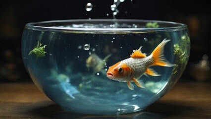 Goldfish in a Glass Bowl