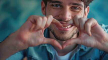 Aufkleber - A person creating a heart symbol with their hands, perfect for romantic gestures or Valentine's Day themes
