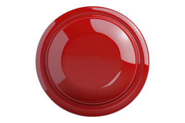 Wall Mural - Red button isolated on transparent background