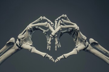 Poster - A pair of hands clasped together in a heart shape, symbolizing love and affection