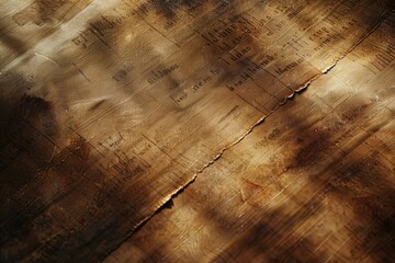 Poster - A close-up view of a piece of paper lying on a table, with details visible