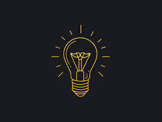 A light bulb icon on a black background.