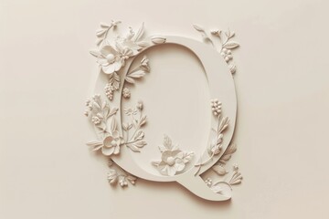 Poster - A unique and creative design featuring a letter Q made from paper flowers