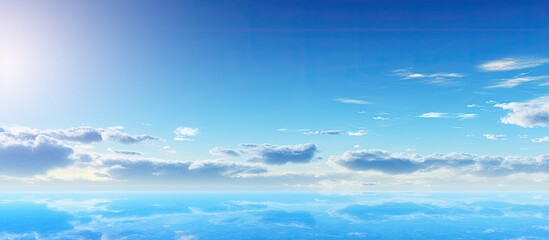 Poster - blue sky Bright in the morning. Creative banner. Copyspace image