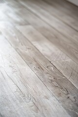 Aufkleber - Close-up view of wooden floor planks with grain and texture details