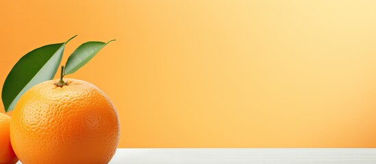 Poster - Orange fruit background. Creative banner. Copyspace image