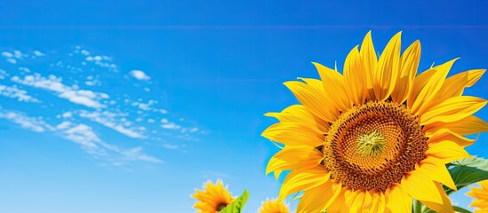 Poster - Sunflower. Creative banner. Copyspace image