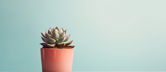 Canvas Print - Succulent plant image. Creative banner. Copyspace image