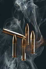 Poster - Military ammunition with smoke effects