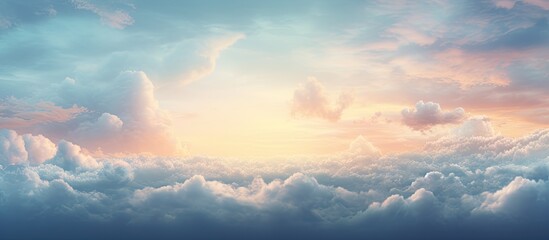 Wall Mural - Cloudy evening. Creative banner. Copyspace image
