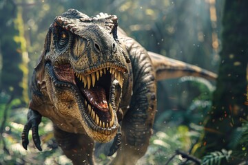 Poster - A detailed view of a dinosaur's mouth, perfect for use in illustrations or educational materials