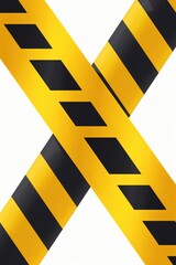 Poster - Close-up shot of yellow and black striped hazard tape used for warning or marking hazardous areas