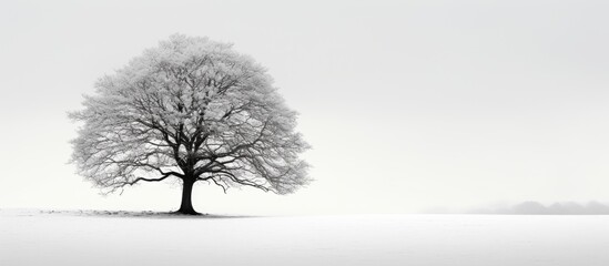 Poster - Tree isolated on white background. Creative banner. Copyspace image